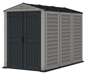 Casetta da Giardino Porta Attrezzi 161x250x210 cm in PVC Grigio/Grigio Scuro