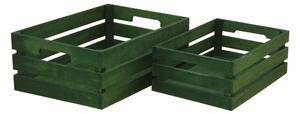 Set di 2 Cassetta in Legno Larghezza 35 cm