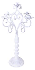 Candeliere con 5 Bracci 68 cm Bianco