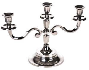 Candelabro in Metallo Composto da 3 Bracci Altezza 24 cm
