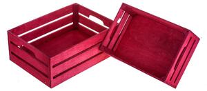 Set di 2 Cassetta in Legno Larghezza 35 cm