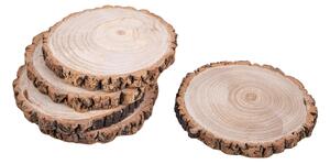 Set 5 Vassoi Fetta in Legno Ø20 cm