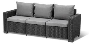 Divano 3 Posti da Giardino 198x68x71,5 cm in Resina Keter California Antracite
