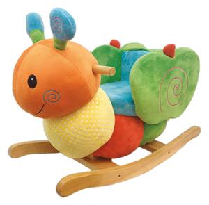 Dondolo Lumachina Colorato in Peluche e Legno per Bambini