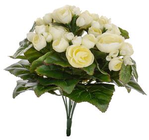 Set 3 Bouquet Artificiale di Begonia Altezza 28 cm