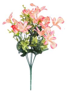 Set 8 Bouquet Artificiali Mini di Orchidee Altezza 30 cm