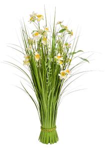 Fascio Artificiale con Narcisi Altezza 70 cm Arancio