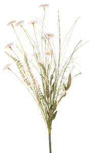 Set 4 Fiori Artificiali di Campo con Margherita Altezza 60 cm Bianco
