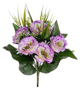 Set 3 Bouquet Artificiali di Lisiantus Altezza 32 cm Rosa