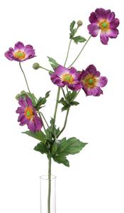 Set 12 Fiori Artificiali di Anemone Altezza 81 cm Viola