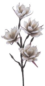 Set 2 Magnolie Composta da 4 Fiori Artificiali Altezza 95 cm Grigio