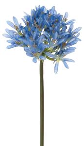 Set 4 Fiori Artificiali di Agapantus Altezza 73 cm Blu