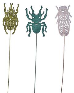 Set 24 Pick Artificiali con Cicala, Scarabeo e Coleottero Altezza 30 cm
