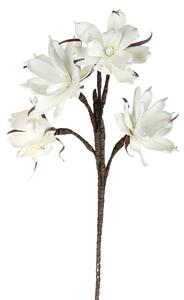 Set 2 Magnolie Composta da 4 Fiori Artificiali Altezza 95 cm Bianco