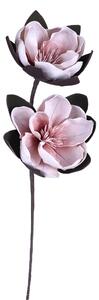 Set 2 Magnolia Artificiale Composta da 2 Fiori Artificiali Altezza 73 cm