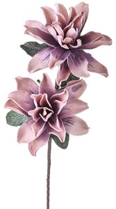 Set 2 Fiori di Dalia Composta da 2 Fiori Artificiali Altezza 94 cm Rosa