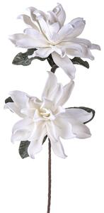 Set 2 Fiori di Dalia Composta da 2 Fiori Artificiali Altezza 94 cm Bianco