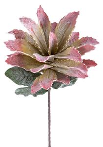 Set 2 Fiori Artificiali Ginger Foam con Foglie Altezza 70 cm Verde