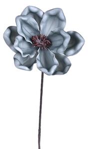 Set 3 Fiori Artificiali di Magnolia Altezza 63 cm Blu