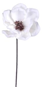 Set 3 Fiori Artificiali di Magnolia Altezza 63 cm Bianco