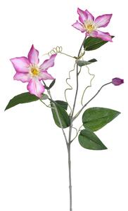 Set 4 Rami Artificiali di Clematis Composto da 2 Fiori Altezza 76 cm Rosa