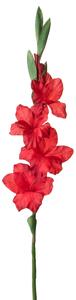 Set 4 Fiori Artificiali di Gladiolo Altezza 85 cm Rosso