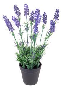 Set 2 Lavanda Artificiale in Vaso Altezza 38 cm Viola