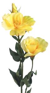 Set 6 Lisianthus Artificiali con Fiori Altezza 75 cm Giallo