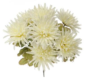 Set 6 Cespuglio di Spider Artificiale con 7 Fiori Altezza 35 cm Beige