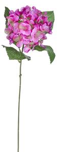 Set 8 Ortensia Artificiale con 4 Foglie Altezza 62 cm Viola