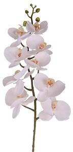 Set 2 Phalenopsis Artificiali con 9 Fiori Altezza 110 cm Bianco