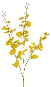 Set 6 Orchidea Artificiali Dancing con 3 Fiori Altezza 88 cm Giallo