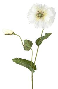 Set 6 Papaveri Artificiale a 2 Diramazioni con Fiori Altezza 73 cm