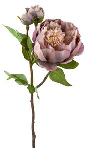 Set 6 Peonia Artificiale Romance con 3 Fiori Altezza 49 cm