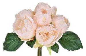 Set 3 Mazzi di Peonie con 6 Fiori Artificiali Altezza 28 cm