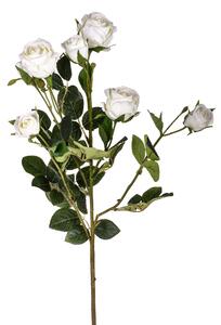 Set 2 Rami Artificiali con Rosa Altezza 74 cm Bianco