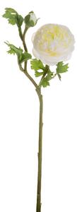 Set 8 Ranuncoli con 2 Fiori Artificiali Altezza 46 cm Bianco