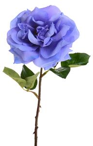 Set 4 Rose Artificiali Aperta Altezza 50 cm Blu