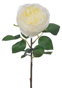 Set 4 Rose Artificiali Cabbage Altezza 49 cm Bianco