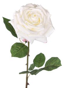 Set 4 Rose Artificiali Aperta Altezza 79 cm Bianco