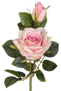 Set 24 Rose X 2 Artificiali con Gambo Corto Altezza 40 cm Rosa