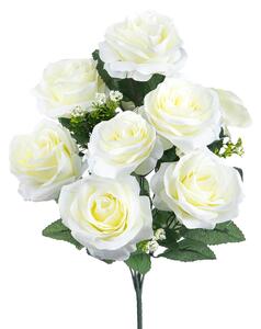 Set 3 Bouquet Artificiale con 9 Rose Altezza 43,5 cm