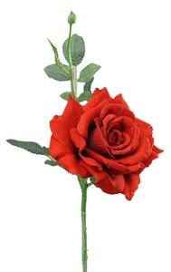 Set 4 Rose Artificiali Regina Altezza 42 cm Rosso