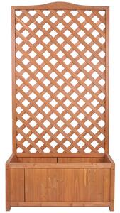 Fioriera da Giardino in Legno 0,9x0,4xH1,8m Rama Excelsior Ciliegio