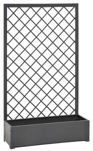 Fioriera da Giardino in Metallo 90x32xH150cm Rama Steel Jasmine Antracite