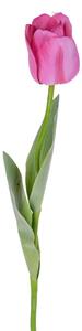 Set 6 Tulipani Artificiali con Foglie Altezza 67 cm Rosa