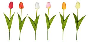 Set 24 Tulipani Artificiali Fiori Altezza 54 cm Multicolore