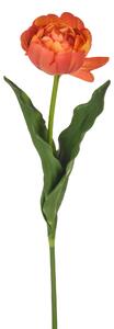 Set 4 Tulipani Artificiali con Real Touch Altezza 67 cm Arancio