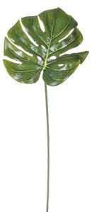 Set 12 Foglia di Philodendro Artificiale Altezza 65 cm Verde