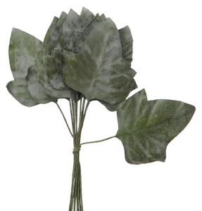 Set 48 Foglie di Edera Artificiali 12 Pezzi Altezza 10 cm Verde